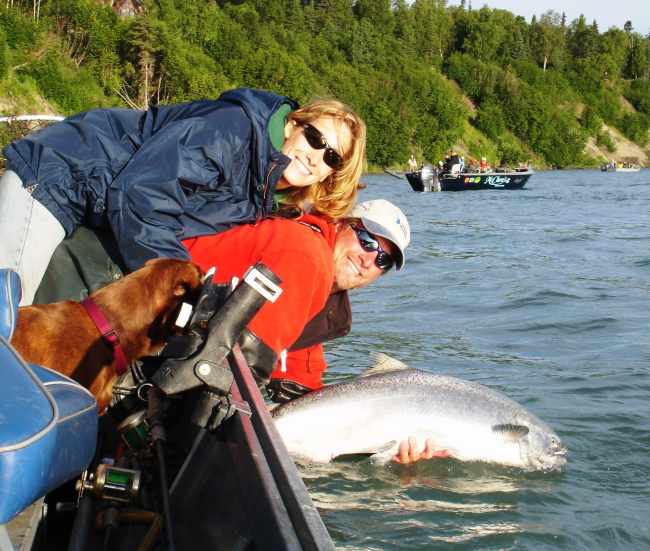 King Salmon fishing in Alaska on the Kenai River